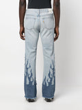 GALLERY DEPT. LA Blvd Flared Appliquéd Distressed Jeans