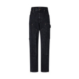 LV Pantalon carpenter en denim noir