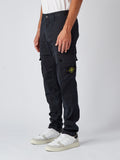 Stone Island pantalon cargo à patch Noir