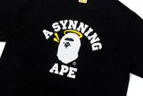 détail print central cee spotify bape noir