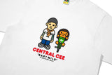 détail print milo bape blanc