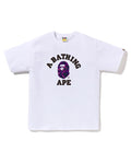 BAPE Color Camo College Tee 'White/Purple'