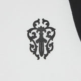 détail imprimé dagger chrome hearts shirt