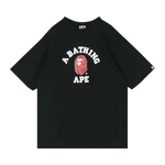 A Bathing Ape Color Camo College Tee - Black/red