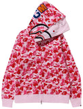 BAPE ABC Camo Double Shark Full Zip Hoodie 'Pink' BAPE