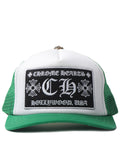 Chrome Hearts Green and White Hollywood Hat