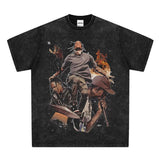 T-shirt Travis Scott washed black porté style streetwear