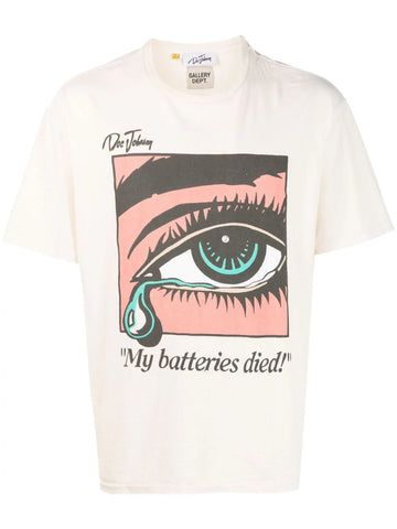 GALLERY DEPT. t-shirt Dead Batteries Blanc Crème - Sneaker6ix Shop