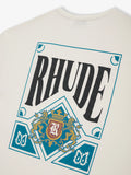 Rhude Off-White Card Bleu T-Shirt