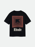 RHUDE Chevron Logo Repeat Tee Black Rhude