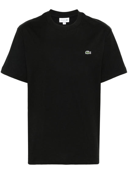 Lacoste t-shirt En Coton à Patch Logo Noir Lacoste