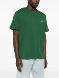 Lacoste t-shirt En Coton à Patch Logo Vert Lacoste