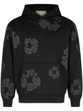 Denim Tears Cotton Wreath Hooded Sweatshirt Black Monochrome Denim Tears