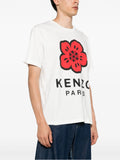 Kenzo t-shirt Boke Flower White porté en style streetwear moderne