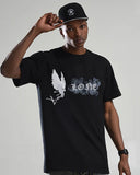 Vlone Smoke Demon Angel T-Shirt Black porté homme