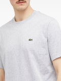 Lacoste t-shirt En Coton à Patch Logo Gris Lacoste