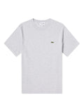 Lacoste t-shirt En Coton à Patch Logo Gris Lacoste