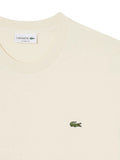 Lacoste t-shirt En Coton à Patch Logo Beige Lacoste