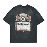 Amiri Hollywood Arts & Crafts Studded Logo Short Sleeve Tee noir face