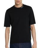 GG T-shirt en coton et soie avec motif GG en intarsia Gucci