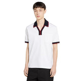 GUCCI Contrast-Collar Logo-Embroidered Cotton-Pique Polo Shirt Gucci
