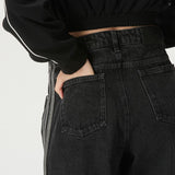 Adidas Loose Denim Pants Medium Black Denim détail denim noir