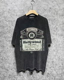Amiri Hollywood Arts & Crafts Studded Logo Short Sleeve Tee noir face