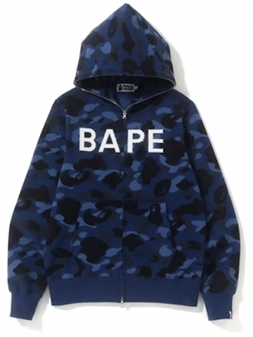 BAPE Color Camo Bape Swarovski Full Zip Hoodie Navy | Sneaker6ix Shop