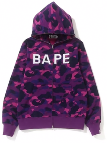 BAPE Color Camo Bape Swarovski Full Zip Hoodie Purple