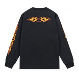 Balenciaga Flame Long Sleeve T Shirt in Washed Out Black Balenciaga
