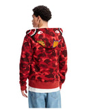 BAPE Color Camo Shark Full Zip Hoodie Red