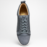 Christian Louboutin Louis Junior Gris – vue détaillée de la silhouette basse