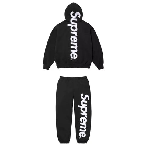 Supreme Satin Applique Black Tracksuit