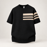 Black Signature Stripe T-Shirt vue de face