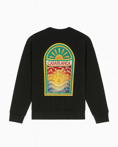Casablanca Sunset Window Sweatshirt Noir