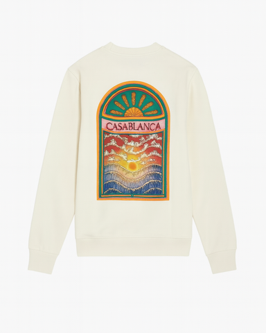 Casablanca Sunset Window Sweatshirt Blanc