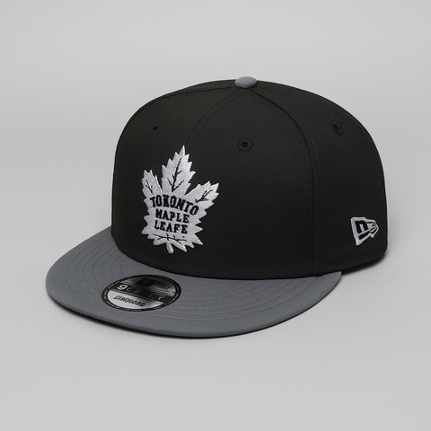 Casquette ajustée New Era 59FIFTY pour homme, couleur noir/gris, des Maple Leafs de Toronto