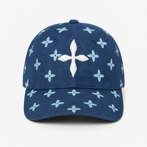 SMFK Casquette Denim Bleue Motif Monogram