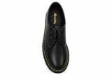 ApsdAa Black Lug-Sole Platform Derby Shoes avec lacets noirs et surpiqûres jaunes