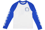 Chrome Hearts Long-Sleeve Horseshoe Baseball Tee 'White/Blue'
