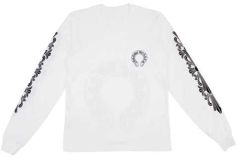 Chrome Hearts Floral Horseshoe L/S T-shirt White