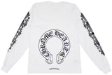 Chrome Hearts Floral Horseshoe L/S T-shirt White Chrome Hearts