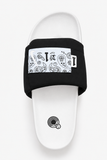 Nike Offcourt Adjust Slide White Black Blue vue de dessus