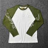 T-shirt Corteiz Allstarz Raglan LS Blanc/Kaki Corteiz