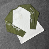 T-shirt Corteiz Allstarz Raglan LS Blanc/Kaki Corteiz