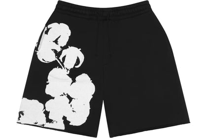 denim tears big cotton wreath sweat shorts black