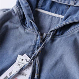 Denim Full Zip Hoodie Blue Sneaker6ix Shop