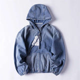 Denim Full Zip Hoodie Blue Sneaker6ix Shop