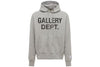Gallery Dept. Center Logo Hoodie Heather Grey/Black Gallery Dept.