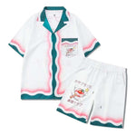 Ensemble chemise de plage hawaïen vintage décontracté